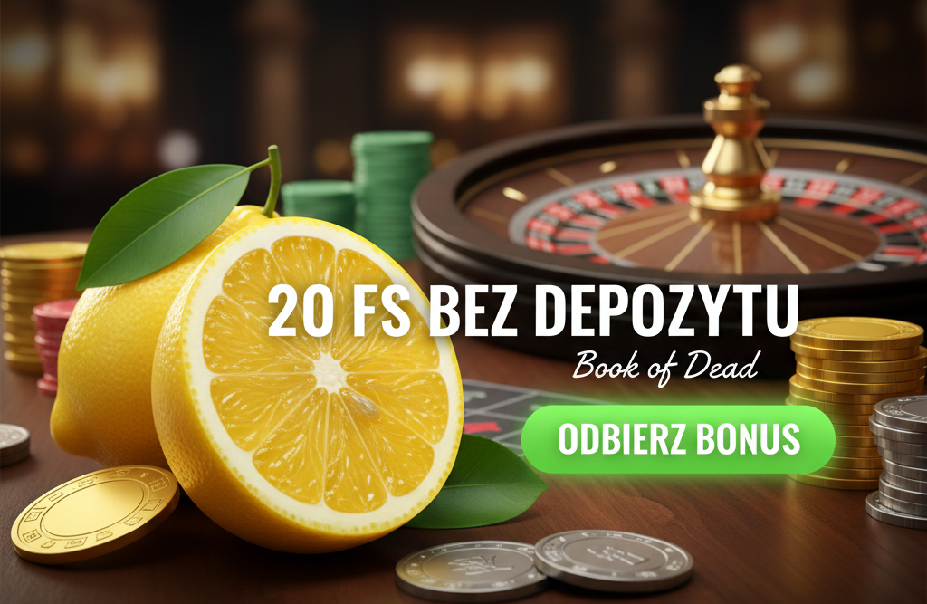 Bonus bez depozytu Lemon Casino: 20 darmowych spinów na Book of Dead. Kody promocyjne 2025. Odbierz bonus.